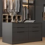 Гардеробная в графитовых тонах №1