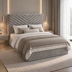 Кровать двуспальная мягкая САРА  с подъемным механизмом, 160x200