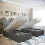Кровать односпальная мягкая МИККИ с подъемным механизмом, 90x190