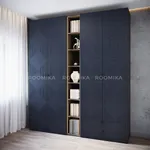 Шкаф 2 дверный с ящиками, фрезерованные фасады в эмали LE-211.44