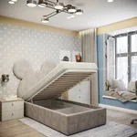 Кровать односпальная мягкая МИККИ с подъемным механизмом, 90x190