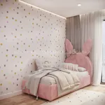 Кровать односпальная мягкая БАННИ с подъемным механизмом, 90x190