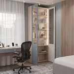 Шкаф книжный со стеклом LG240 с подсветкой
