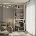 Шкаф книжный с нишей, фасады в эмали LE216.11