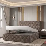Кровать двуспальная мягкая СИЕНА  с подъемным механизмом, 140x200
