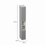 Шкаф книжный с нишей узкий L226.300