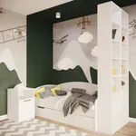 Кровать с выдвижным спальным местом P910, 90x190