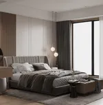 Спальня в древесных оттенках №5