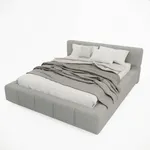 Кровать двуспальная мягкая КВАДРО-СОФТ-М с подъемным механизмом, 180x200