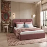 Кровать двуспальная мягкая ПАЛЕРМО с подъемным механизмом, 140x200