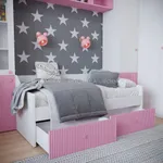 Кровать односпальная с фрезерованными фасадами LE902.160, 80x160