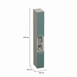 Шкаф книжный с нишей узкий LG226.300
