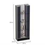 Стеллаж напольный радиусный с подсветкой TG730.90.200