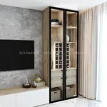 Шкаф-бар со встроенными ящиками с подсветкой R217