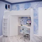 Кровать-чердак с рабочей зоной P906, 90x200
