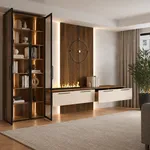 Лацио гостиная с электрокамином 27