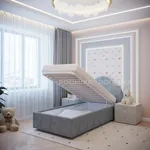 Кровать односпальная мягкая ОБЛАКО с подъемным механизмом, 90x190