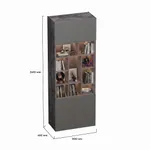 Шкаф книжный с подсветкой, фасады в эмали LE223.1