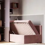 Кровать с подъемным механизмом и ящиком для белья ЛАЙН М1