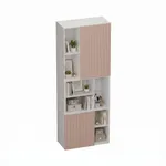 Шкаф книжный с нишей, фасады в эмали LE227 L/R
