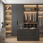 Гардеробная в графитовых тонах №1