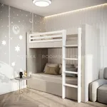 Кровать мягкая двухъярусная ДУО, белый L/R