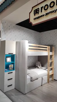 Кровать мягкая двухъярусная DUO L/R