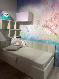 Кровать с подъемным механизмом и ящиком для белья LINE М1