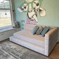 Кровать односпальная мягкая с ортопедической решеткой QUADRO