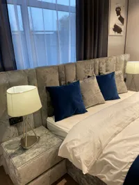 Кровать двуспальная мягкая HILTON с подъемным механизмом и мягкими панелями, 180x200