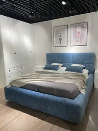 Кровать двуспальная мягкая QUADRO-soft  с подъемным механизмом, 160x200