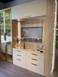 Шкаф-бар со встроенными ящиками с подсветкой R217