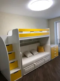 Раскладной диван с обивкой выкатной части BERGAMO BER-1900