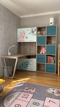 Стеллаж сквозной книжный на 10 ниш с ящиками E810