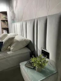 Кровать двуспальная мягкая HILTON с подъемным механизмом и мягкими панелями, 180x200