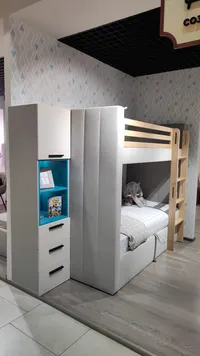 Кровать мягкая двухъярусная DUO L/R