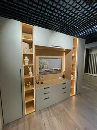 Секция с комодными ящиками и антресолью L411