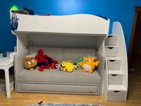 Раскладной диван с обивкой выкатной части BERGAMO BER-1900