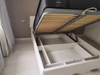 Кровать двуспальная мягкая KOLIBRI с подъемным механизмом, 140x200