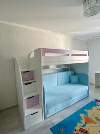 Раскладной диван с обивкой выкатной части BERGAMO BER-1900