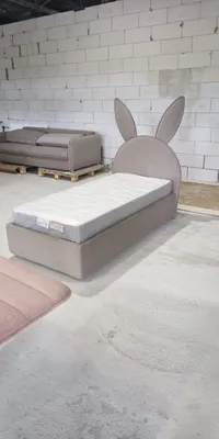 Кровать односпальная мягкая BUNNY  с подъемным механизмом, 90x190