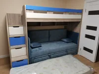 Раскладной диван с обивкой выкатной части BERGAMO BER-1900