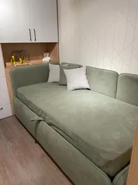 Мягкая кровать-диван ЗУМА L/R с подъемным механизмом, 90x190