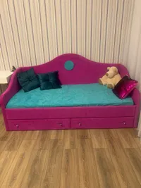  Мягкая кровать-диван с ящиками ФАБИО, 90х190