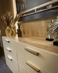 Секция с комодными ящиками и антресолью L411