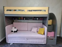 Раскладной диван с обивкой выкатной части BERGAMO BER-1900