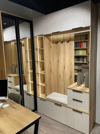 Секция с вешалкой и стеллажом L-416