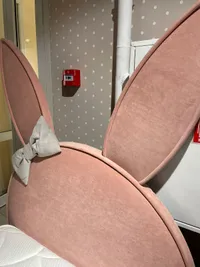 Кровать односпальная мягкая BUNNY  с подъемным механизмом, 90x200