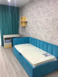 Кровать с подъемным механизмом и ящиком для белья ЛАЙН М1