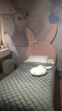 Кровать односпальная мягкая BUNNY  с подъемным механизмом, 90x190